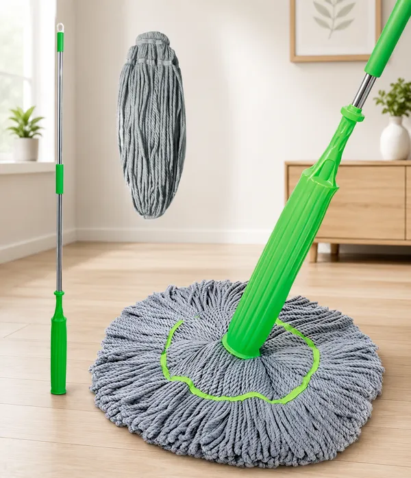 Self_Wringing_Twist_Floor_Cleaning_Mop_2_In_1_Dehydrated_Design_With_Reusable_Microfibre_Head_And_Stainless_Steel_Handle