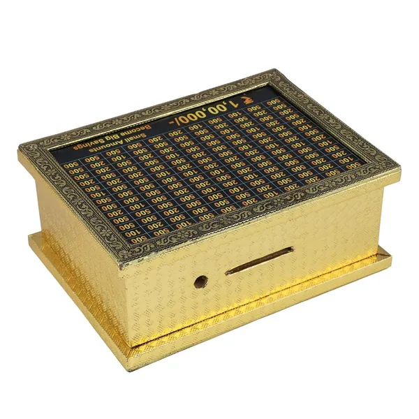 Golden_Metallic_Savings_Bank_Box_with_Rupee_Denominations