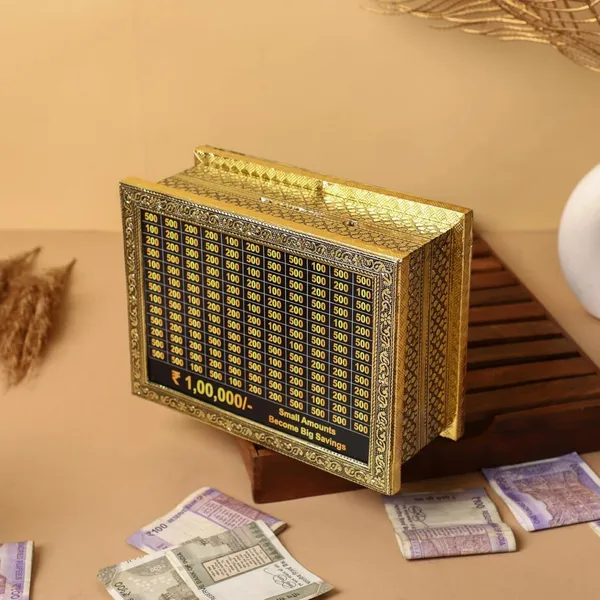 Golden_Metallic_Savings_Bank_Box_with_Rupee_Denominations