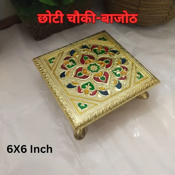 Gold_Meenakari_Floral_Pattern_Square_Chowki_6x6_Inch
