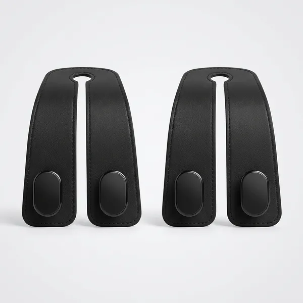 Car_Seat_Headrest_Hook_Double_Hooks_With_Phone_Holder_Heavy_Duty_Black_Pack_Of_2