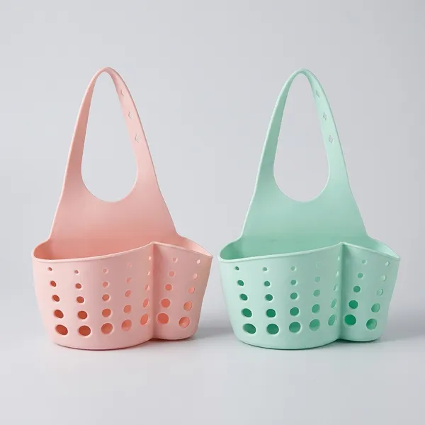 Sink_Sponge_Holder_Hanging_Basket_Organiser_Pink_And_Green_Plastic_Pack_Of_2_Pack_Of_2