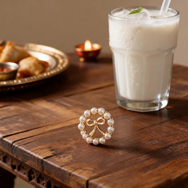 Gold_Pearl_Wreath_Bow_Stud_Earrings_For_Women