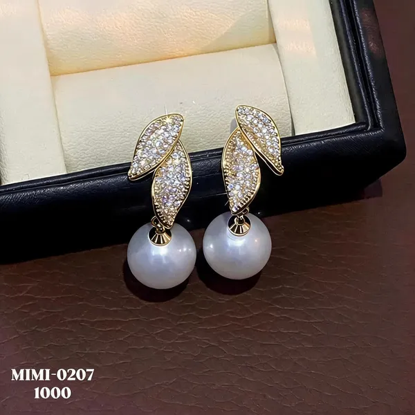 Gold_Stainless_Steel_Pearl_Drop_Leaf_Stud_Earrings_For_Women