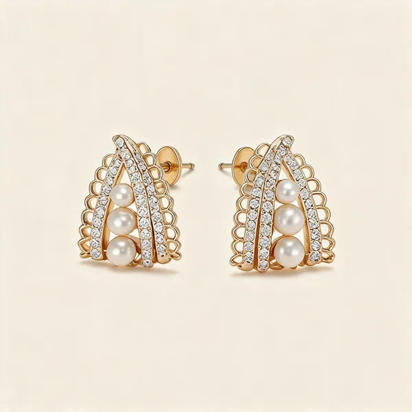 Gold_Stainless_Steel_Pearl_Crystal_Layered_Stud_Earrings_For_Women