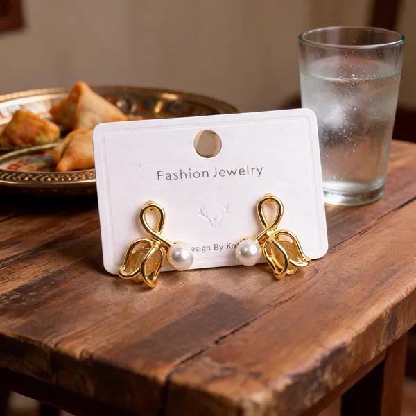 Gold_Stainless_Steel_Pearl_Ribbon_Bow_Stud_Earrings_For_Women