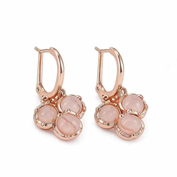 Rose_Gold_Plated_Pink_Crystal_Drop_Earrings_For_Women