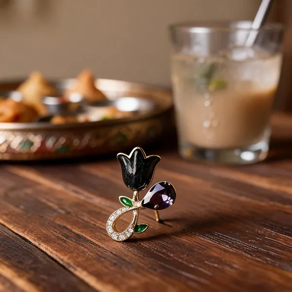 Black_Tulip_Purple_Crystal_Gold_Plated_Stud_Earrings_For_Women
