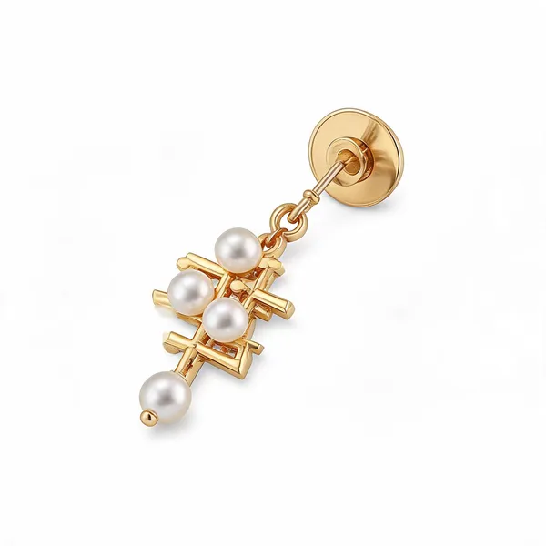 Gold_Pearl_Cross_Dangle_Drop_Earrings_For_Women