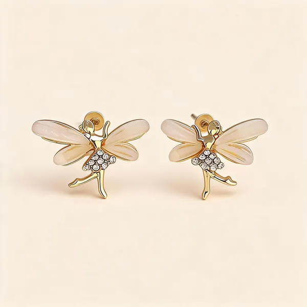 Gold_Enamel_Fairy_Crystal_Stud_Earrings_For_Women