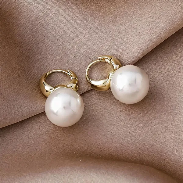 Gold_Stainless_Steel_Pearl_Drop_Huggie_Hoop_Earrings_For_Women