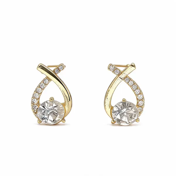 Gold_Stainless_Steel_Crystal_Teardrop_Stud_Earrings_For_Women