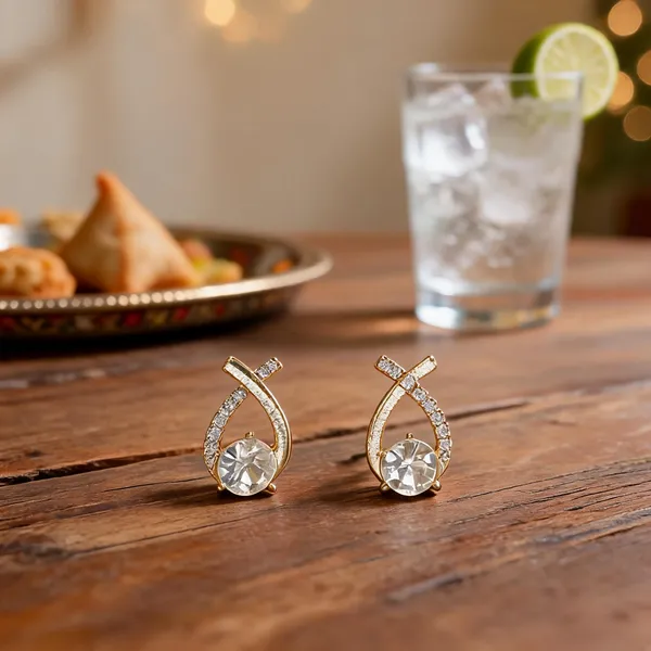 Gold_Stainless_Steel_Crystal_Teardrop_Stud_Earrings_For_Women