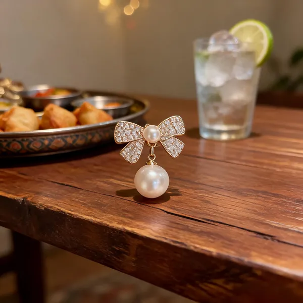 Gold_Crystal_Bow_Pearl_Drop_Earrings_For_Women
