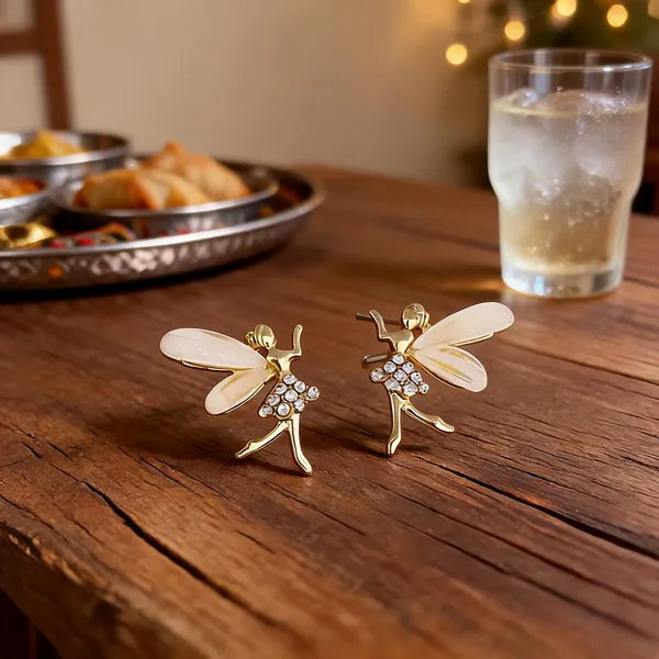 Gold_Enamel_Crystal_Fairy_Stud_Earrings_For_Women