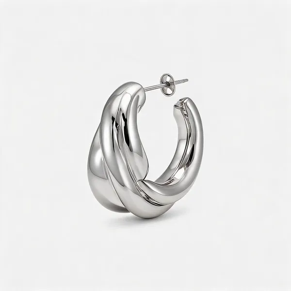 Silver_Stainless_Steel_Chunky_Twisted_Hoop_Earrings_For_Women
