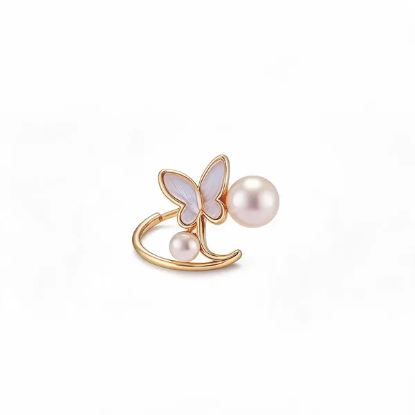 Gold_Butterfly_Pearl_Stud_Earrings_For_Women
