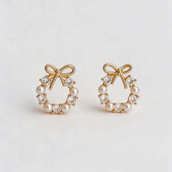 Gold_Pearl_Crystal_Bow_Wreath_Stud_Earrings_For_Women