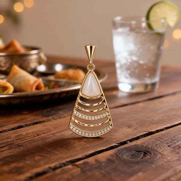 Gold_Crystal_Embellished_Triangular_Drop_Earrings_For_Women