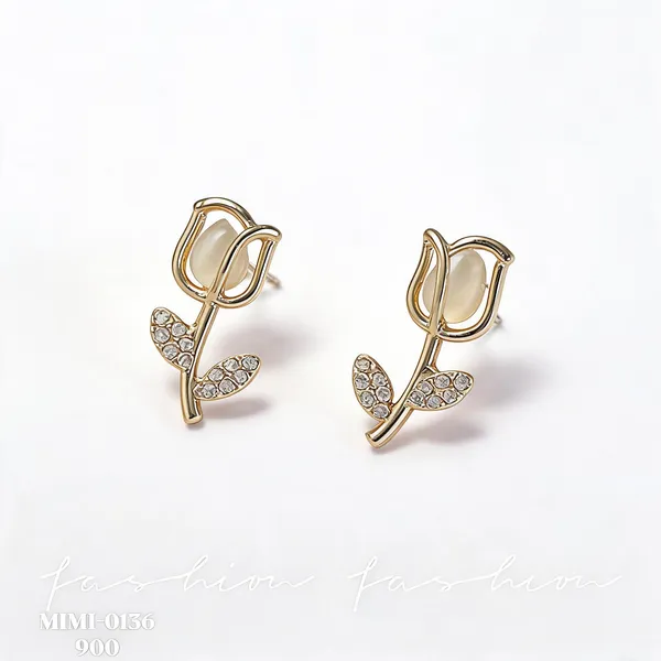Gold_Plated_Crystal_Tulip_Flower_Stud_Earrings_For_Women