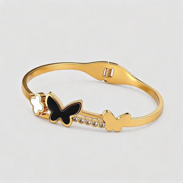 Gold_Tone_Butterfly_Enamel_Crystal_Cuff_Bracelet_For_Women