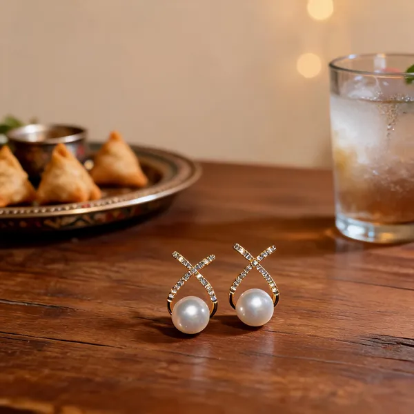 Gold_Stainless_Steel_Crystal_Cross_Pearl_Drop_Earrings_For_Women