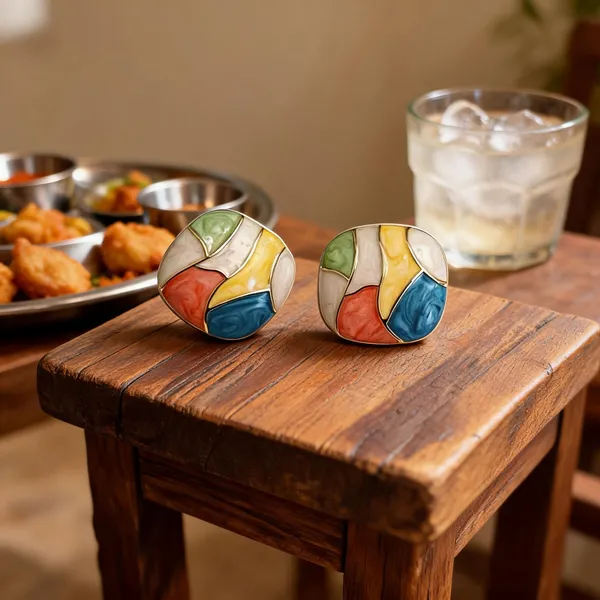 Multicolor_Enamel_Geometric_Mosaic_Stud_Earrings_For_Women
