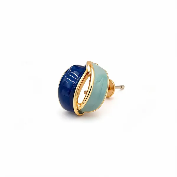 Blue_Mint_Enamel_Gold_Accent_Curved_Stud_Earrings_For_Women