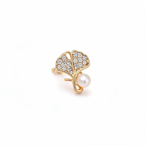 Gold_Pearl_Floral_Stud_Earrings_For_Women