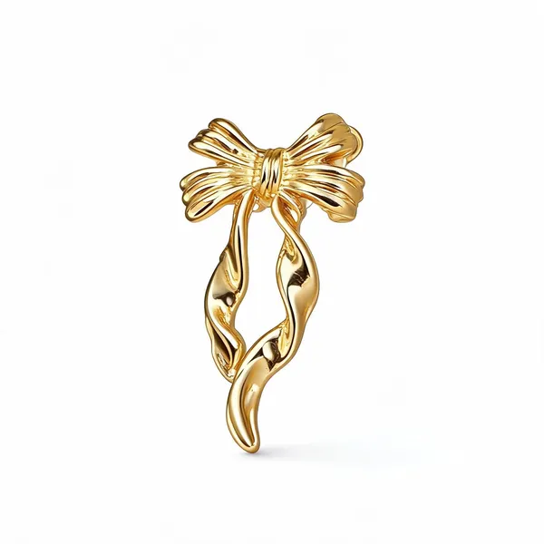 Gold_Twisted_Bow_Drop_Stud_Earrings_For_Women