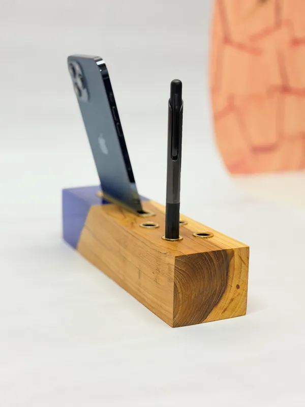 MKL_Resin_Arts_Teak_Wood_&_Resin_Desk_Organizer_with_Phone_Holder