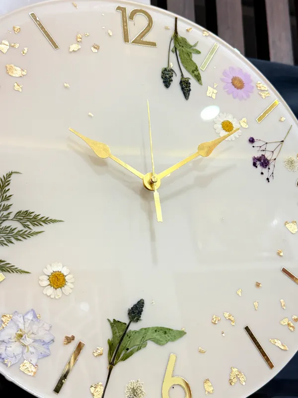 MKL_Resin_Arts_Real_Flower_Resin_Wall_Clock_–_14_Inch