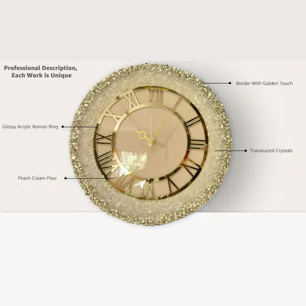 MKL_Resin_Arts_Beige_Gold_Resin_Wall_Clock_–_14_Inch