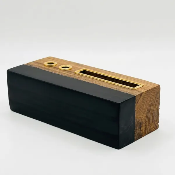 MKL_Resin_Arts__Modern_Teak_Wood_&_Black_Resin_Desk_Organizer_-_7_Inch