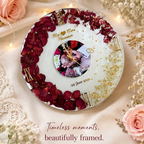 Personalized_Resin_Floral_Clock_Frame_with_Photo_Insert