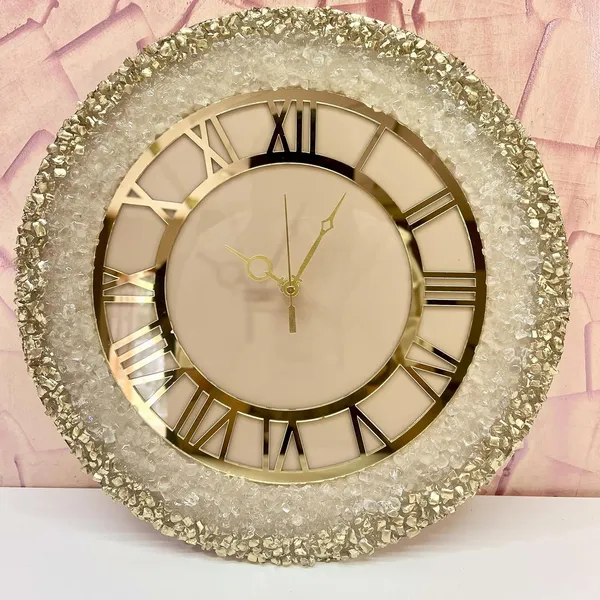 MKL_Resin_Arts_Beige_Gold_Resin_Wall_Clock_–_14_Inch