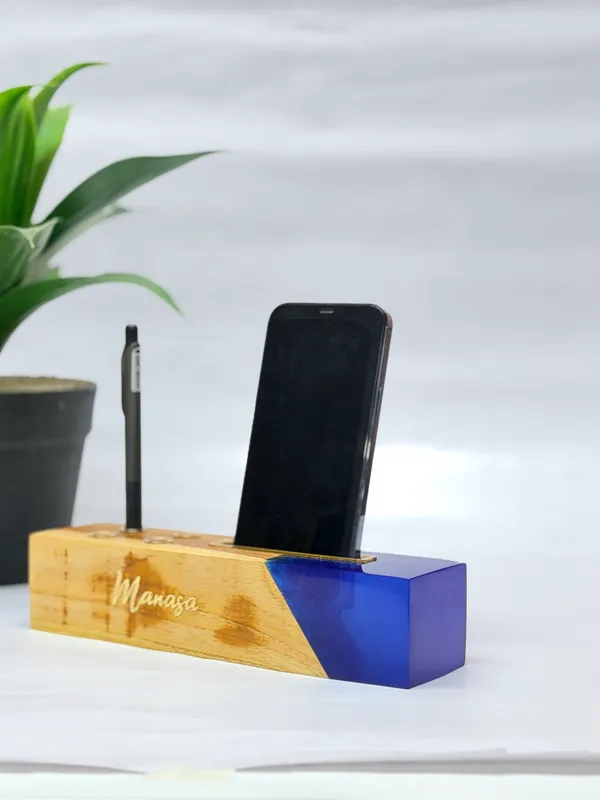 MKL_Resin_Arts_Teak_Wood_&_Resin_Desk_Organizer_with_Phone_Holder