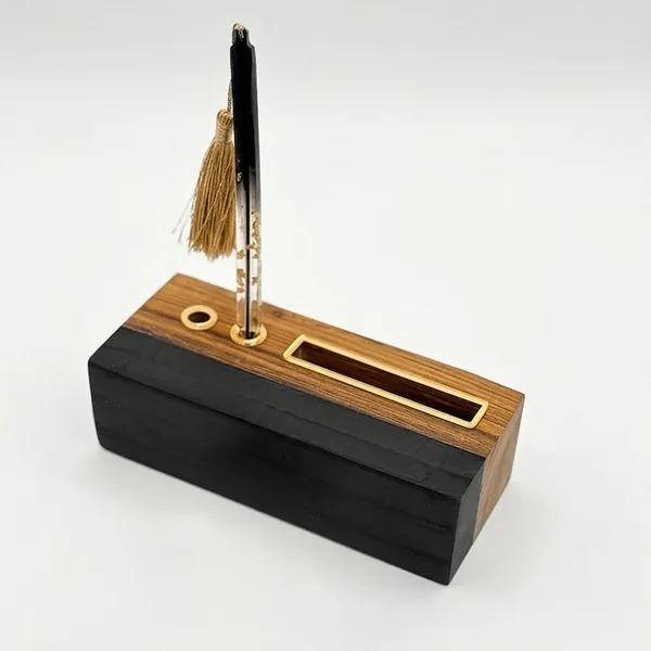 MKL_Resin_Arts__Modern_Teak_Wood_&_Black_Resin_Desk_Organizer_-_7_Inch