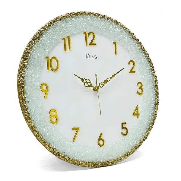 MKL_Resin_Arts_White_Marble_Crystal_Resin_Wall_Clock_–_14_Inch