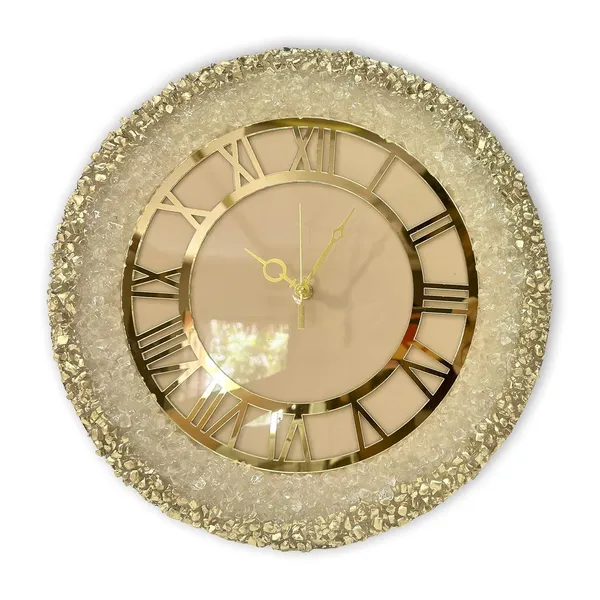 MKL_Resin_Arts_Beige_Gold_Resin_Wall_Clock_–_14_Inch