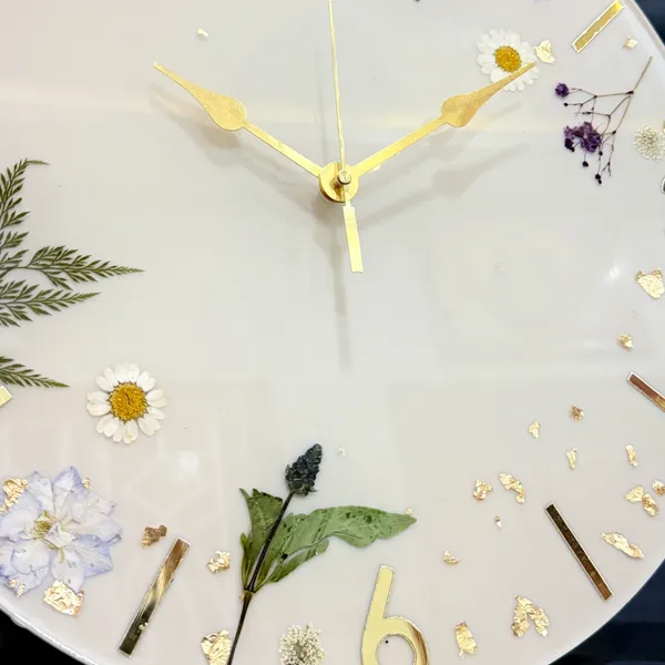 MKL_Resin_Arts_Real_Flower_Resin_Wall_Clock_–_14_Inch