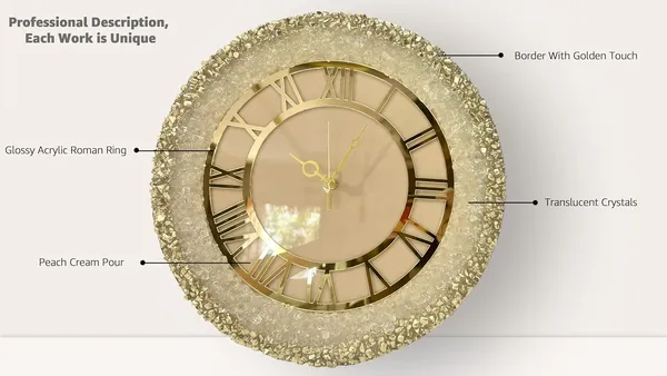 MKL_Resin_Arts_Beige_Gold_Resin_Wall_Clock_–_14_Inch