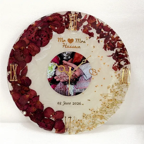 Personalized_Resin_Floral_Clock_Frame_with_Photo_Insert