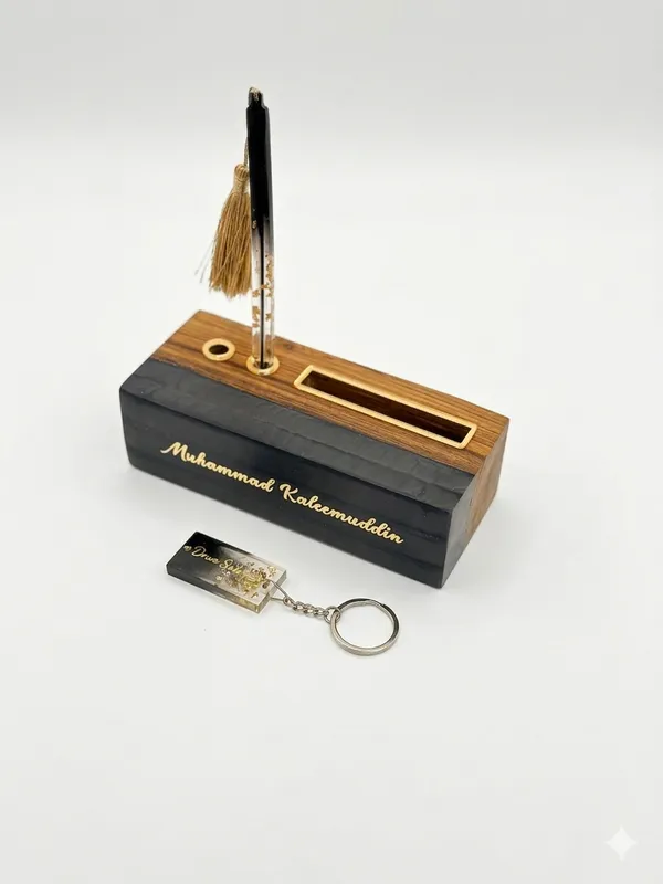 MKL_Resin_Arts__Modern_Teak_Wood_&_Black_Resin_Desk_Organizer_-_7_Inch