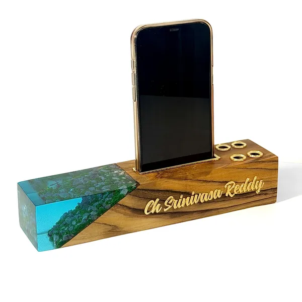 MKL_Resin_Arts_Teak_Wood_&_Ocean_Blue_Resin_Desk_Organizer_with_Phone_Holder