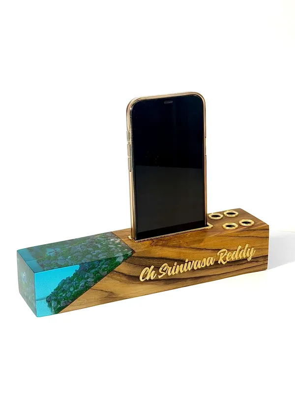 MKL_Resin_Arts_Teak_Wood_&_Ocean_Blue_Resin_Desk_Organizer_with_Phone_Holder