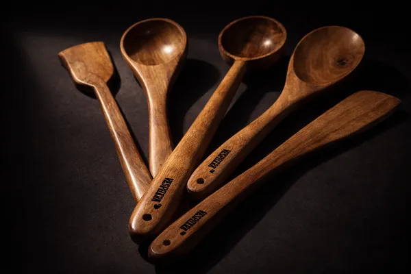 Pack_Of_5_Neem_Wood_Flat_Spatula,_Turner,_Ladle,_Serving_And_Rice_Serving_Spoon