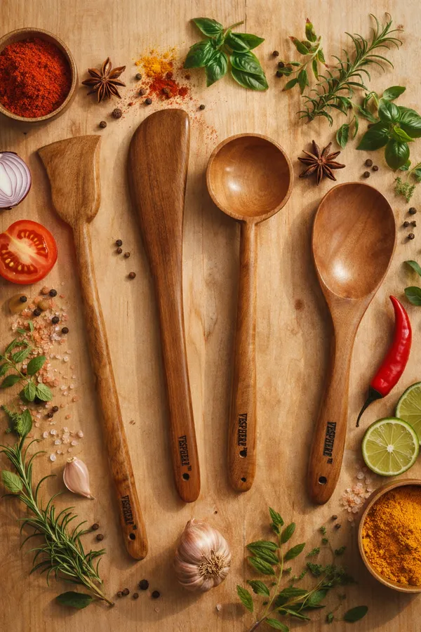 Pack_Of_4_Neem_Wood_Flat_Spatula,_Turner,_Ladle_And_Rice_Serving_Spoon