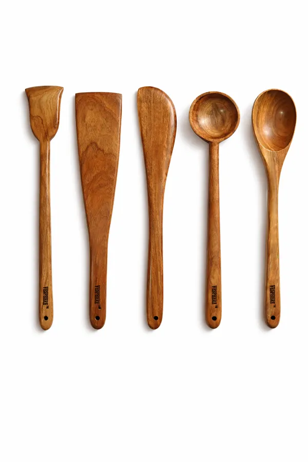 Pack_Of_5_Neem_Wood_Flat_Spatula,_Wide_Spatula,_Turner,_Ladle_And_Serving_Spoon