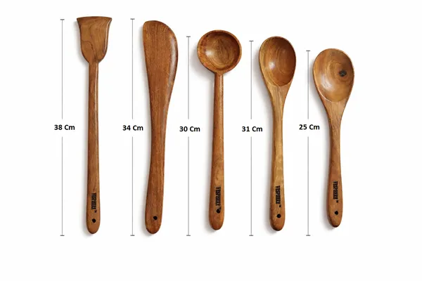 Pack_Of_5_Neem_Wood_Flat_Spatula,_Turner,_Ladle,_Serving_And_Rice_Serving_Spoon